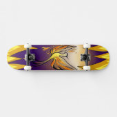 Phoenix Rise – Minimal Flame Skateboard (Horizontaal)