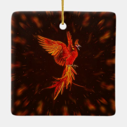 Phoenix Rising - # 1 Keramisch Ornament (Achterkant)