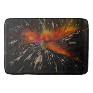 Phoenix Rising – Abstracte Vuur Explosie Kunst Badmat