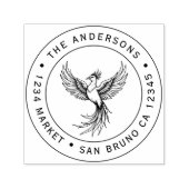 Phoenix Rising Address Stamp Zelfinktende Stempel (Design)