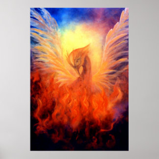 Phoenix Rising Art Print op Canvas
