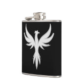 Phoenix Rising Black Flask Heupfles (Links)