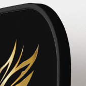 Phoenix Rising Black & Gold Elegant Pickleball Paddle (Links Detail)