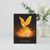 Phoenix Rising Briefkaart (Staand voorkant)