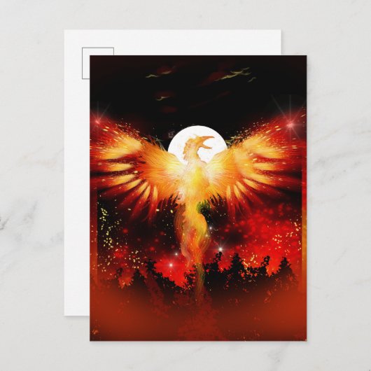 Phoenix Rising Briefkaart (Voorkant / Achterkant)
