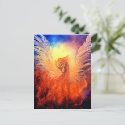 Phoenix Rising Briefkaart (Staand voorkant)