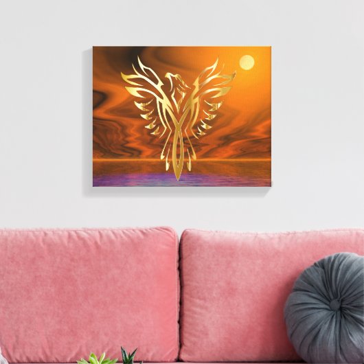 Phoenix Rising Canvas Afdruk (Insitu (Woonkamer))