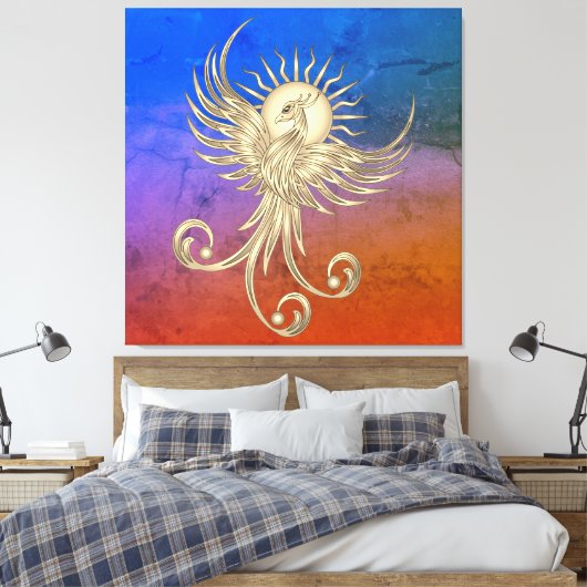 Phoenix Rising Canvas Afdruk (Insitu (Slaapkamer))
