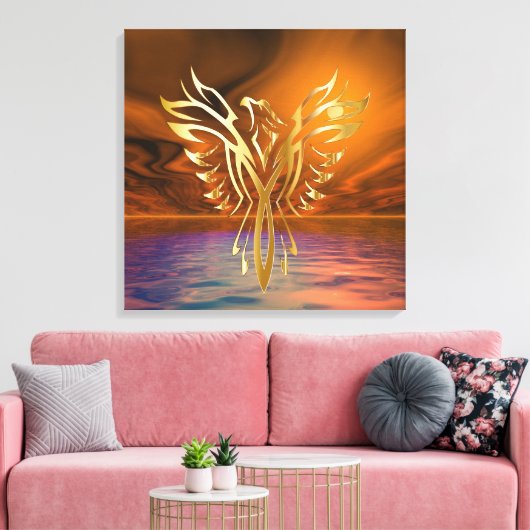 Phoenix Rising Canvas Afdruk (Insitu (Woonkamer))