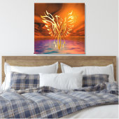 Phoenix Rising Canvas Afdruk (Insitu (Slaapkamer))
