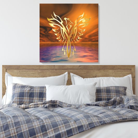 Phoenix Rising Canvas Afdruk (Insitu (Slaapkamer))