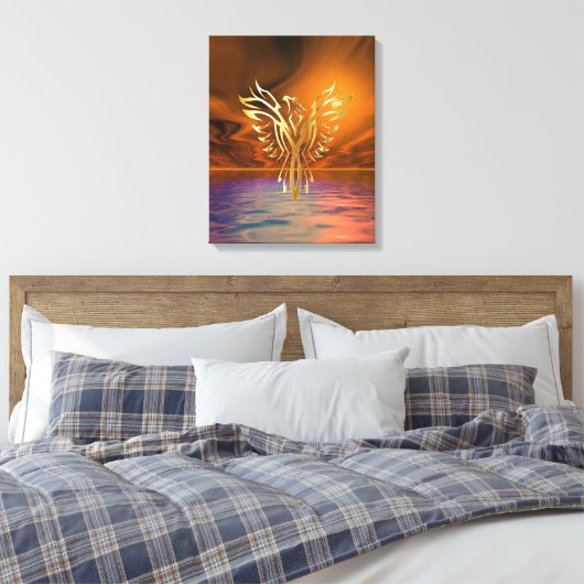 Phoenix Rising Canvas Afdruk (Insitu (Slaapkamer))