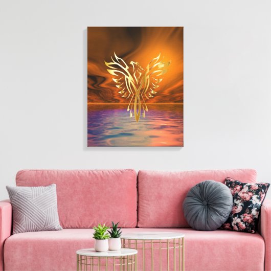 Phoenix Rising Canvas Afdruk (Insitu (Woonkamer))