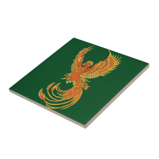 Phoenix Rising Ceramic Tegel Tegeltje (Zijkant)