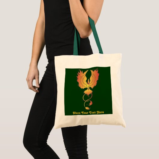 Phoenix Rising Custom Text Tas (Voorkant (product))