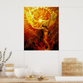 Phoenix Rising door Lisa Iris Poster (Keuken)