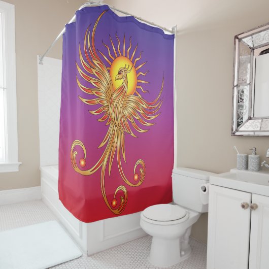 Phoenix Rising Douchegordijn (In situ)