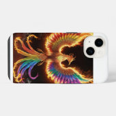 "Phoenix Rising: Een Dans van Vlammen" iPhone Hoesje (Achterkant horizontaal)