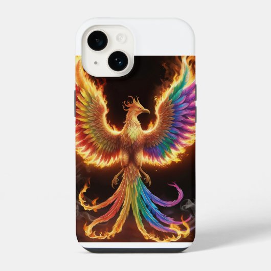 "Phoenix Rising: Een Dans van Vlammen" iPhone Hoesje (Achterkant)