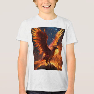 Phoenix Rising: een verbluffende fusie van vuur to Tri-Blend Shirt