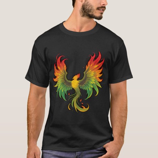 Phoenix Rising – Ein Design voller Kraft und Wiede T-shirt (Voorkant)