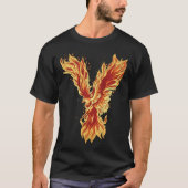 Phoenix Rising Fire Bird Mythical Artwork T-shirt (Voorkant)