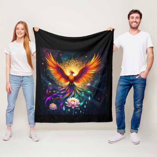 Phoenix Rising Fire Fleece Deken (In situ)