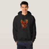 Phoenix Rising Fire Phoenix Vogelverjonging Mythe Hoodie (Voorkant volledig)