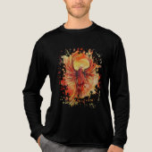 Phoenix Rising Flame Bold Fire Bird Graphic Tri-Blend Shirt (Voorkant volledig)