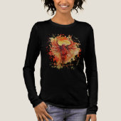 Phoenix Rising Flame Graphic Bold Fire Bird Tri-Blend Shirt (Voorkant)