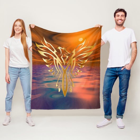 Phoenix Rising Fleece Blanket Deken (In situ)