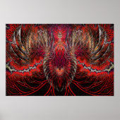 Phoenix Rising Fractal Poster (Voorkant)