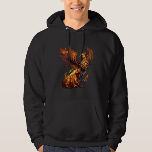 Phoenix Rising From Ashes Resurrection Rebirth New Hoodie (Voorkant)