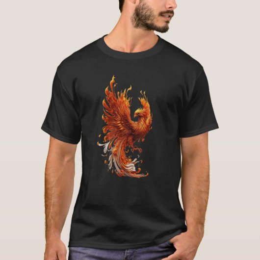 Phoenix Rising From Ashes Resurrection Rebirth New T-shirt (Voorkant)