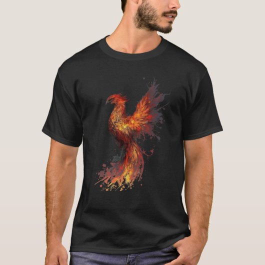 Phoenix Rising From Ashes Resurrection Rebirth New T-shirt (Voorkant)