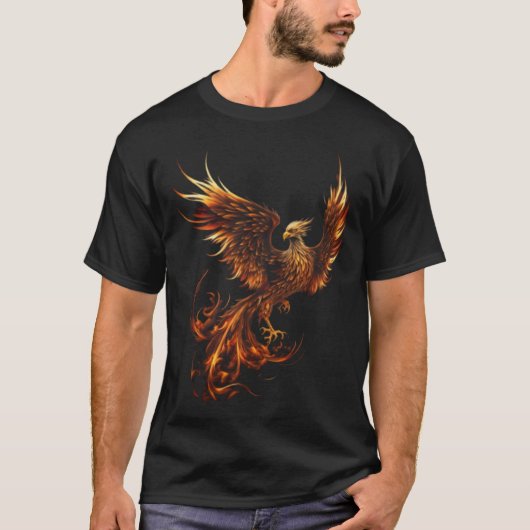 Phoenix Rising From Ashes Resurrection Rebirth New T-shirt (Voorkant)