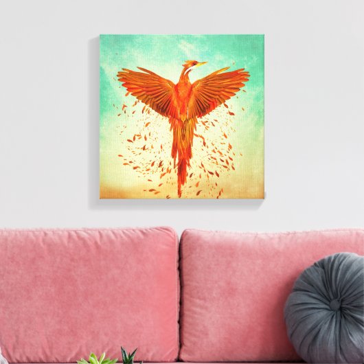 Phoenix Rising - Gemengde media Canvas Afdruk (Insitu (Woonkamer))