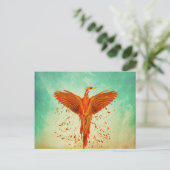 Phoenix Rising — Gemengde media Feestdagenkaart (Staand voorkant)