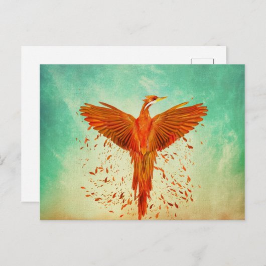 Phoenix Rising — Gemengde media Feestdagenkaart (Voorkant / Achterkant)