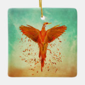 Phoenix Rising - Gemengde media Keramisch Ornament (Voorkant)