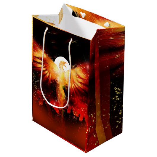 Phoenix Rising Gift Bag Medium Cadeauzakje (Voorkant Gekanteld)