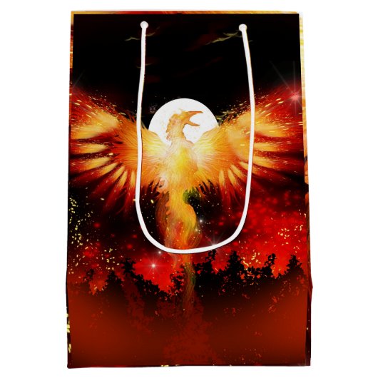 Phoenix Rising Gift Bag Medium Cadeauzakje (Achterkant)