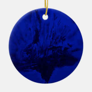 Phoenix Rising in Midnight Blue Keramisch Ornament