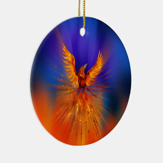 Phoenix Rising Keramisch Ornament (Rechts)