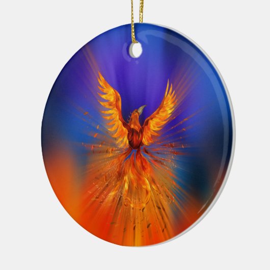 Phoenix Rising Keramisch Ornament (Links)