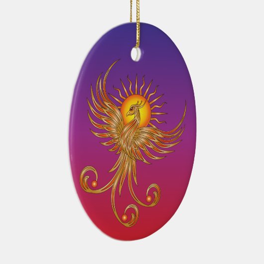Phoenix Rising Keramisch Ornament (Rechts)