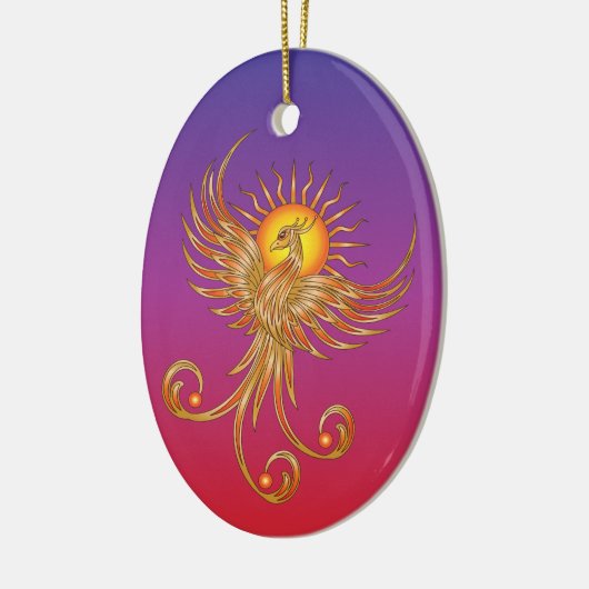 Phoenix Rising Keramisch Ornament (Links)