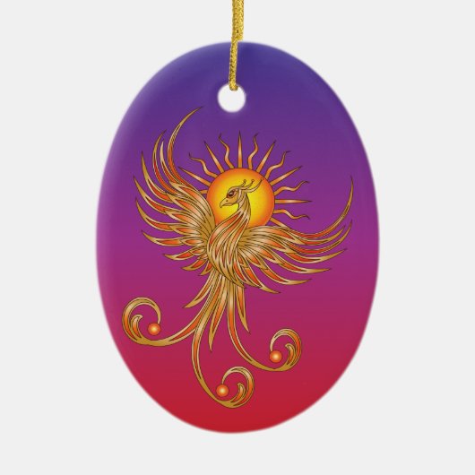 Phoenix Rising Keramisch Ornament (Voorkant)