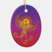 Phoenix Rising Keramisch Ornament (Achterkant)