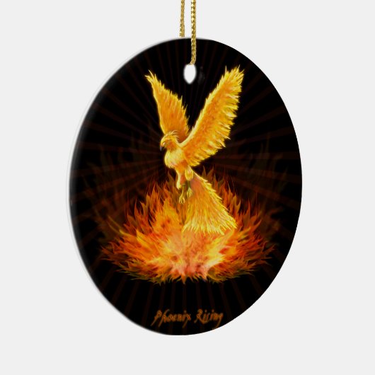 Phoenix Rising Keramisch Ornament (Rechts)